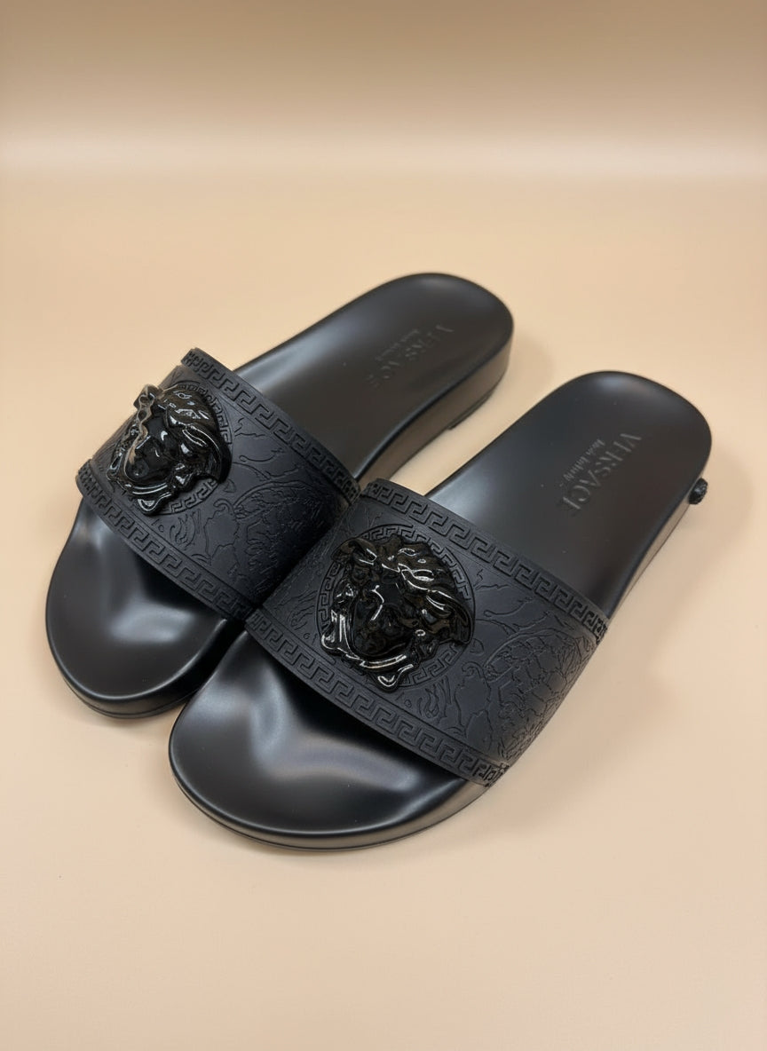 Versace Medusa Palazzo Slide Sandals